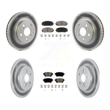 Front Rear Coated Disc Brake Rotors And Ceramic Pads Kit For Toyota Corolla KGC-102374