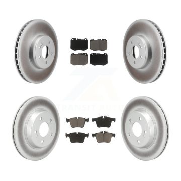Front Rear Coated Disc Brake Rotors And Ceramic Pad Kit For Mercedes-Benz C300 C400 C350e KGC-102383