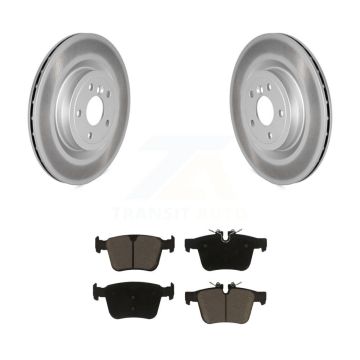 Rear Coated Disc Brake Rotors And Ceramic Pads Kit For Jaguar XE XF KGC-102389