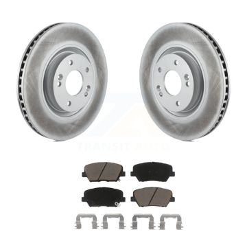 Front Coated Disc Brake Rotors And Ceramic Pads Kit For 2019-2022 Hyundai Nexo KGC-102396