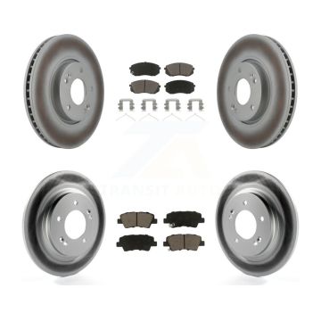 Front Rear Coated Disc Brake Rotors And Ceramic Pads Kit For Hyundai Sonata KGC-102400
