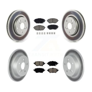 Front Rear Coated Disc Brake Rotors And Ceramic Pads Kit For Toyota C-HR KGC-102413