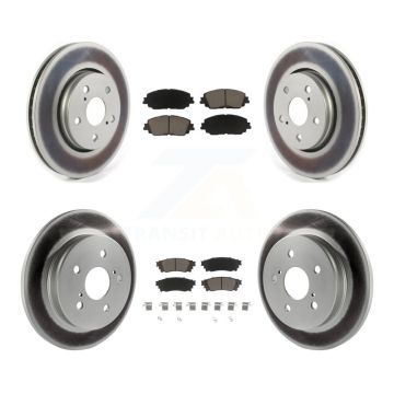 Front Rear Coated Disc Brake Rotors And Ceramic Pads Kit For Toyota C-HR KGC-102414
