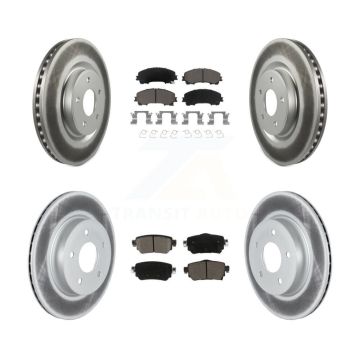 Front Rear Coat Brake Rotors Ceramic Pad Kit For Nissan Rogue With Electric Parking KGC-102420