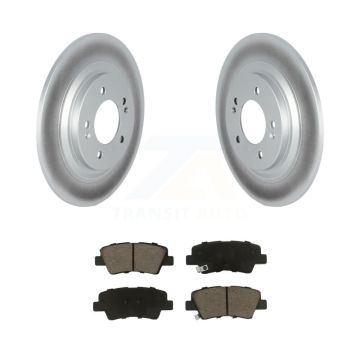 Rear Coated Disc Brake Rotor & Ceramic Pad Kit For Hyundai Kona Electric Kia Soul EV Niro KGC-102423