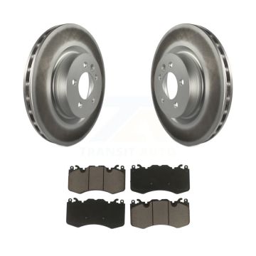 Front Coated Disc Brake Rotors And Ceramic Pads Kit For 2016 Land Rover Range 3.0L KGC-102464