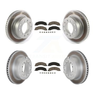 Front Rear Coat Brake Rotor Ceramic Pad Kit For Ram Dodge Sterling Truck 4500 5500 Bullet KGC-102476