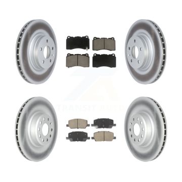 Front Rear Coat Brake Rotor Ceramic Pad Kit For Tesla X S With Single Piston Caliper KGC-102487