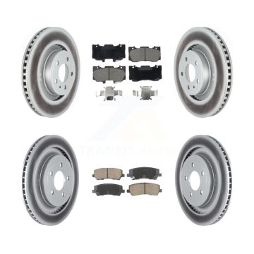 Front Rear Coat Brake Rotors Ceramic Pad Kit For 15-19 Ford Mustang Without Brembo Brakes KGC-102488