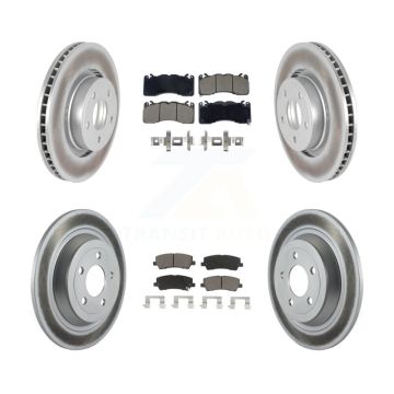 Front Rear Coat Disc Brake Rotor Ceramic Pad Kit For 2015 Ford Mustang With Brembo Brakes KGC-102489
