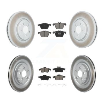 Front Rear Coat Brake Rotor Ceramic Pad Kit For Jaguar XF With 326mm Diameter KGC-102497