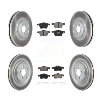 Front Rear Coat Brake Rotor Ceramic Pad Kit For Jaguar XF With 380mm Diameter KGC-102498
