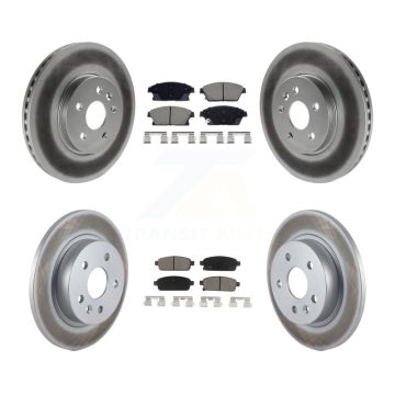 Front Rear Coated Brake Rotor & Ceramic Pad Kit For 2013-2017 Chevrolet Trax Buick Encore KGC-102507