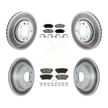 Front Rear Coat Brake Rotors Ceramic Pad Kit For Nissan Kicks SV SR with Disc rear brakes KGC-102508