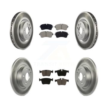 Front Rear Coated Disc Brake Rotors And Ceramic Pads Kit For Jaguar E-Pace KGC-102510