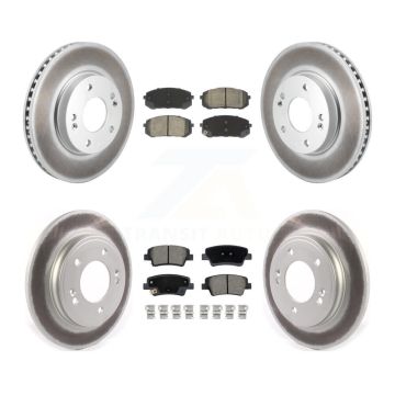 Front Rear Coat Brake Rotor Ceramic Pad Kit For Hyundai Elantra With Manual Parking KGC-102511