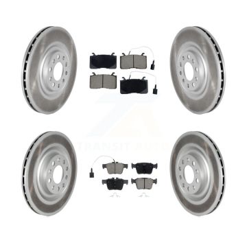 Front Rear Coated Disc Brake Rotors And Ceramic Pads Kit For Alfa Romeo Stelvio Giulia KGC-102518