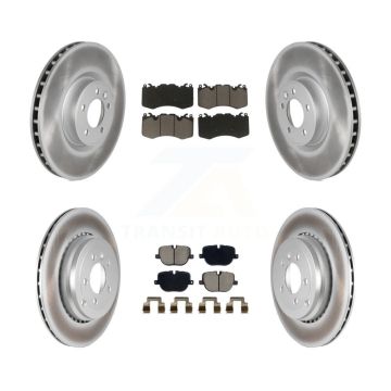Front Rear Coat Brake Rotor Ceramic Pad Kit For 10-13 Land Rover Range Sport Supercharged KGC-102519
