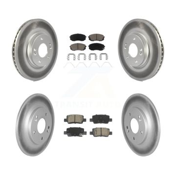 Front Rear Coated Brake Rotors Ceramic Pad Kit For Kia Seltos With Electric Parking KGC-102521