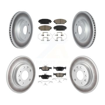 Front Rear Coated Disc Brake Rotors And Ceramic Pads Kit For Mazda CX-30 KGC-102537