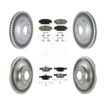 Front Rear Coated Disc Brake Rotors And Ceramic Pads Kit For Mazda CX-30 KGC-102538