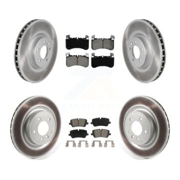 Front Rear Coated Disc Brake Rotors And Ceramic Pads Kit For Land Rover Range KGC-102540