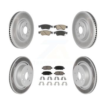 Front Rear Coated Disc Brake Rotors And Ceramic Pads Kit For INFINITI G35 Q60 KGC-102543