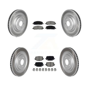 Front Rear Coated Brake Rotor Ceramic Pad Kit For Lincoln Aviator Ford Police Interceptor KGC-102550
