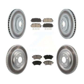 Front Rear Coated Disc Brake Rotors And Ceramic Pads Kit For Audi S5 Sportback S4 KGC-102551