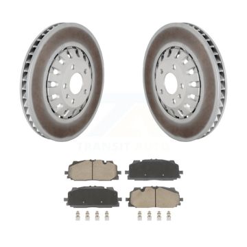 Front Coated Disc Brake Rotor & Ceramic Pad Kit For Audi Q7 Q8 A6 Quattro A7 Sportback A8 KGC-102555