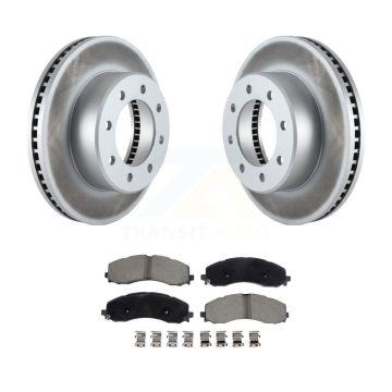 Front Coated Disc Brake Rotors And Ceramic Pads Kit For Ram 2500 3500 KGC-102556