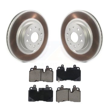 Front Coated Disc Brake Rotors And Ceramic Pads Kit For Cadillac CT6 KGC-102557
