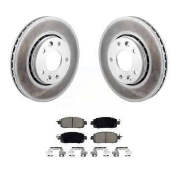 Front Coated Disc Brake Rotors And Ceramic Pads Kit For Nissan Kicks Sentra KGC-102560