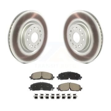 Front Coated Disc Brake Rotor And Ceramic Pad Kit For 2021 Cadillac XT5 Buick Enclave XT6 KGC-102574