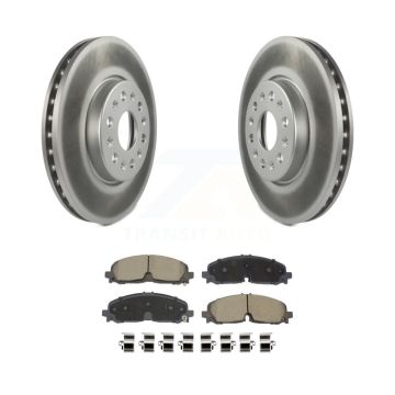 Front Coated Brake Rotor & Ceramic Pad Kit For Chevrolet Traverse Blazer GMC Acadia Buick KGC-102575