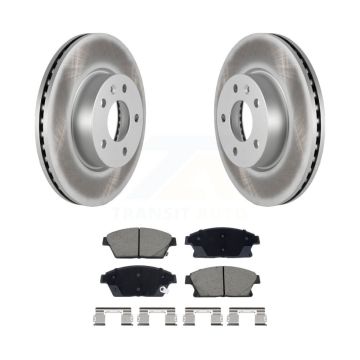 Front Coated Disc Brake Rotors And Ceramic Pads Kit For Cadillac ATS KGC-102577