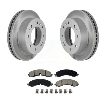 Front Coated Brake Rotors Ceramic Pad Kit For GMC Chevrolet Sierra 2500 HD Silverado 3500 KGC-102580