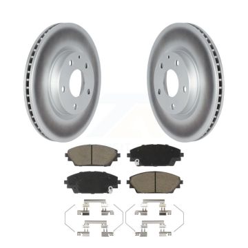 Front Coated Disc Brake Rotors And Ceramic Pads Kit For 2020-2023 Mazda CX-30 KGC-102582