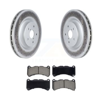 Front Coated Disc Brake Rotors And Ceramic Pads Kit For 2018-2020 Subaru WRX STI KGC-102588