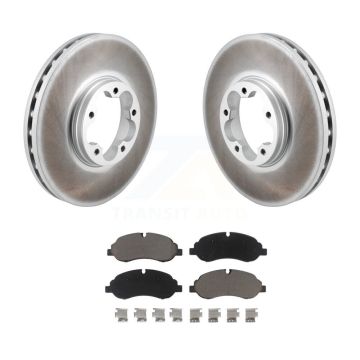 Front Coat Disc Brake Rotors Ceramic Pad Kit For Ford Transit-250 Transit-150 Transit-350 KGC-102590