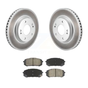 Front Coated Disc Brake Rotors And Ceramic Pads Kit For Hyundai Elantra KGC-102595