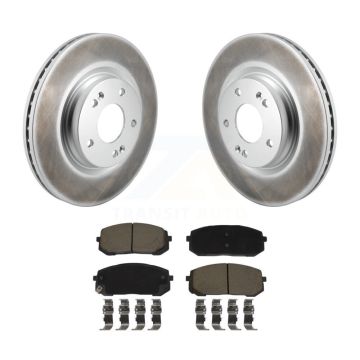 Front Coated Disc Brake Rotors And Ceramic Pads Kit For Hyundai Elantra Sonata Kia K5 KGC-102596