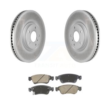 Front Coated Disc Brake Rotors And Ceramic Pads Kit For INFINITI G37 G35 Q60 KGC-102604