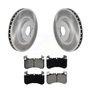 Front Coated Disc Brake Rotors Ceramic Pad Kit For Land Rover Range Sport Defender 110 90 KGC-102606