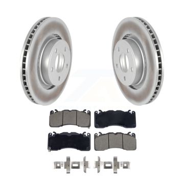 Front Coated Disc Brake Rotor Ceramic Pad Kit For 2015 Ford Mustang V6 With Brembo Brakes KGC-102610