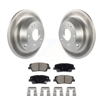 Rear Coated Disc Brake Rotors & Ceramic Pad Kit For Hyundai Santa Fe Sport Kia Sorento XL KGC-102622