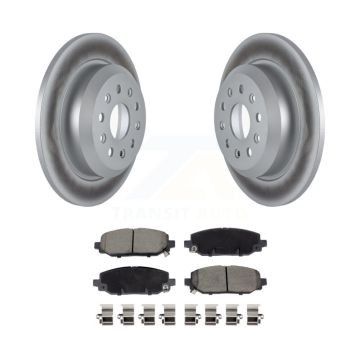 Rear Coated Disc Brake Rotors And Ceramic Pads Kit For 2018-2020 Jeep Wrangler Rubicon KGC-102625