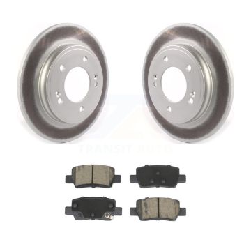 Rear Coated Brake Rotor & Ceramic Pad Kit For Hyundai Elantra With Electric Parking KGC-102631