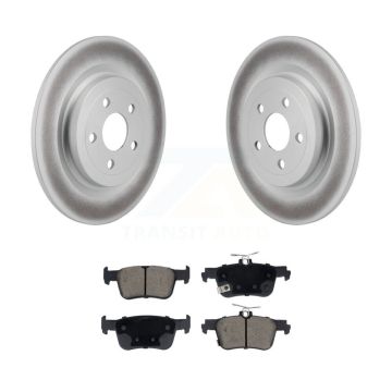 Rear Coated Disc Brake Rotors And Ceramic Pads Kit For 2021-2023 Ford Mustang Mach-E KGC-102637