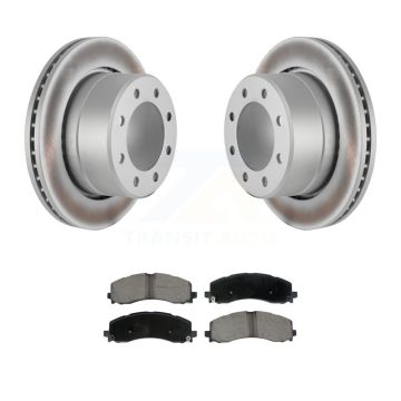 Rear Coated Disc Brake Rotors And Ceramic Pads Kit For Ram 2500 3500 KGC-102644